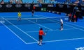 Ball boy is playing at australian open Royalty Free Stock Photo