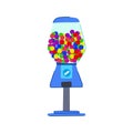 ball bubblegum machine cartoon vector illustration