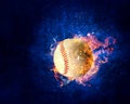 Ball burning in fire Royalty Free Stock Photo