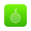 Ball candle icon green vector Royalty Free Stock Photo