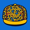 Keith Haring Inspired Free Hat - Colorful Cartoon Style Illustration