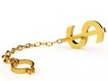 Ball and Chain Money symbol Royalty Free Stock Photo