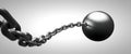 Ball and chain Royalty Free Stock Photo