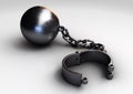 Ball And Chain Restraint Royalty Free Stock Photo