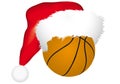 Ball with christmas hat