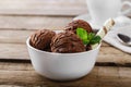 Ball coffee chocolate ice cream Royalty Free Stock Photo