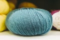 Ball of colored wool - Knitting material Royalty Free Stock Photo