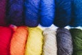 Ball of colored wool - Knitting material Royalty Free Stock Photo