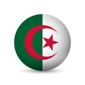 Ball in colors of Algeria flag