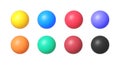 Ball 3d set in 3d style on white background. Vector isolated icon Royalty Free Stock Photo