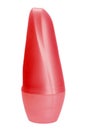 Ball deodorant of red plastic bottle for hygiene.