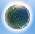 Ball-Earth panorama solar panel