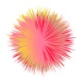 Ball with the effect of fur. shaggy ball. Colorful cartoon fluffy pompon. Fur ball. Royalty Free Stock Photo