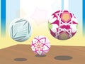 3 ball flower motif colorfull Royalty Free Stock Photo