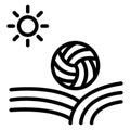 Ball game, beach, Vector Icon which can easily edit Royalty Free Stock Photo