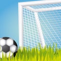 ball and goal soccer icon Royalty Free Stock Photo