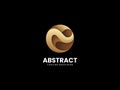 Ball Golden Logo Design Abstract uniqe gradient