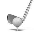 Ball and golf club Royalty Free Stock Photo