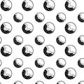 ball golf silhouette seamless pattern background Royalty Free Stock Photo