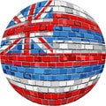 Ball with Hawaii flag - Illustration