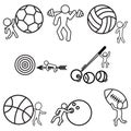 Ball icon set vector