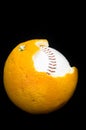 Ball inside of orange Royalty Free Stock Photo