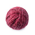 Ball of knitting yarn on white background Royalty Free Stock Photo