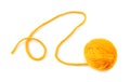 Ball of knitting yarn on white background Royalty Free Stock Photo