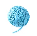 Ball of knitting yarn on white background Royalty Free Stock Photo