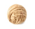 Ball of knitting yarn on white background Royalty Free Stock Photo