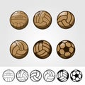 Ball leather games icon,football games classic soccer