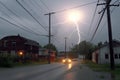 ball lightning interacting with power lines