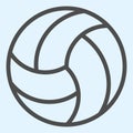 Ball line icon. Volleyball game, ball for playing on summer beach. Sport vector design concept, outline style pictogram Royalty Free Stock Photo