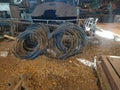 Ball of metal wire for industrial slinging