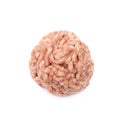 Ball of minced meat isolated