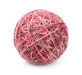 Ball of multi color acrylic hand knitting yarn Royalty Free Stock Photo