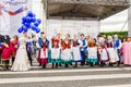 Ball of Nationalities festival participants the Polish folk dance ensemble GAIK. Opening parade.