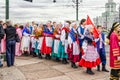 Ball of Nationalities festival participants Polish folk dance ensemble GAIK. Waiting for the beginning of