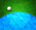 Ball near Water Golf Background Royalty Free Stock Photo