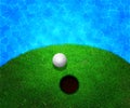 Ball near Water Golf Background Royalty Free Stock Photo