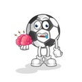 Ball no brain vector. cartoon character Royalty Free Stock Photo