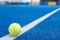 ball on a paddle tennis court line Royalty Free Stock Photo