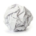 Ball of paper isolated on transparent background Royalty Free Stock Photo