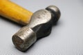 Ball peen hammer restored to look like new. Restored ball peen hammer Royalty Free Stock Photo