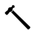 Ball peen hammer silhouette icon