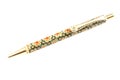 The ball pen decorated in khatam technics. Royalty Free Stock Photo