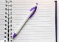 Ball pen and a notepad Royalty Free Stock Photo