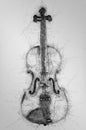 Ball pen scribble illustration violin