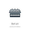 Ball pit icon vector. Trendy flat ball pit icon from activity and hobbies collection isolated on white background. Vector Royalty Free Stock Photo