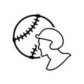 Ball player baseball sport design Royalty Free Stock Photo